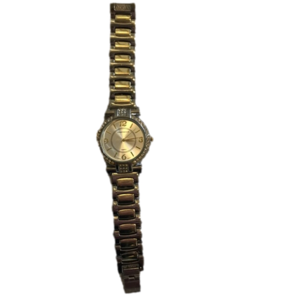 Charter Club Silver and Gold Tone Rhinestone Watch